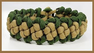 Paracord Bracelet Tutorial quotBoxed Trailquot Bracelet Design Without Buckle [upl. by Elwood]