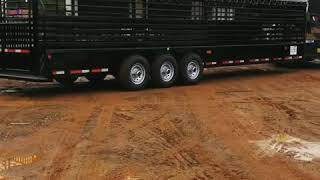 Neckover Livestock Trailer Black with Gray Tarp [upl. by Ahsenwahs]