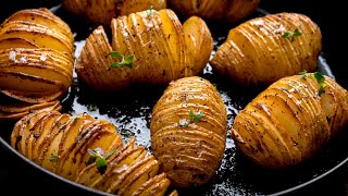 Perfectly Crispy Hasselback Potatoes How to Make the a next level Potato Side Dish [upl. by Yrian]