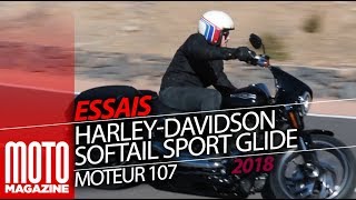 Harley Davidson Softail Sport Glide 2018  Essai par Moto Magazine [upl. by Audras]