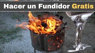 Cómo hacer un fundidor de aluminio casero gratis y sin gas Utilisaremos leña 2024 [upl. by Lethia56]