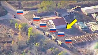 HIMARS destroys a huge Russian convoy with precise hits The Best Moments [upl. by Naj]