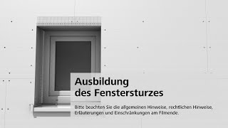 Vorgehängte hinterlüftete Fassade StoVentec R  Ausbildung des Fenstersturzes [upl. by Remoh]