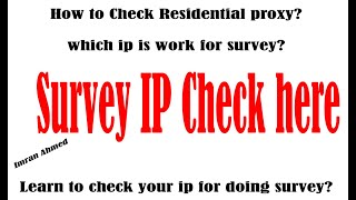 how to check residential proxy check proxy for your surveysurvey proxy check proxy checker online [upl. by Aleakim]