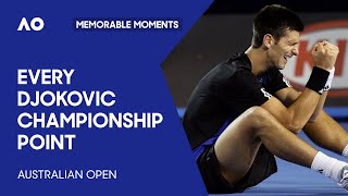 All Djokovics Championship Points  Australian Open [upl. by Nerek]