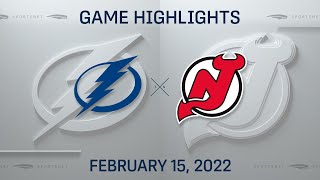 NHL Highlights  Lightning vs Devils  Feb 15 2022 [upl. by Ailsa379]