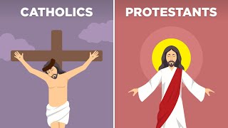 Catholics vs Protestants  18 Differences [upl. by Ayak]