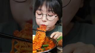 Asmr tteokbokki sausages fried chicken [upl. by Oehsen]