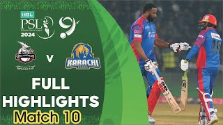 Full Highlights  Lahore Qalandars vs Karachi Kings  Match 10  HBL PSL 9  psl highlights today [upl. by Essa]