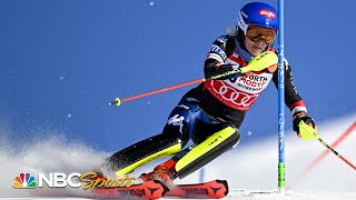 MIKAELA SHIFFRIN IS BACK dominating slalom run in return from injury seals 96th WC win  NBC Sports [upl. by Abagail]