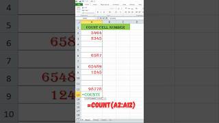 💯COUNT CRLL NUMBER ☑️💯 shortfeed shorts microsoftexcel exceltutorial excelwork viralshorts [upl. by Ttesil]