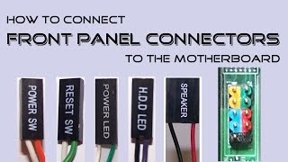 How to connect Front Panel Connectors to the Motherboard [upl. by Artined705]