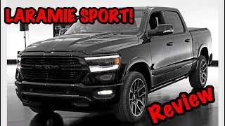 ALL NEW 2019 RAM 1500 LARAMIE SPORT REVIEW BLACK OUT PACKAGE [upl. by Artined]