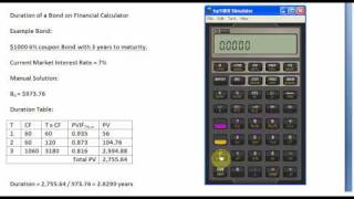 Calculating Duration on Financial Calculator [upl. by Neliak]