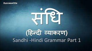 Sandhi Hindi Grammar संधि हिन्दी व्याकरण  Sandhi In Hindi Examples [upl. by Tertia966]