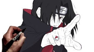 How To Draw Itachi  Step By Step  Naruto [upl. by Rodolphe]