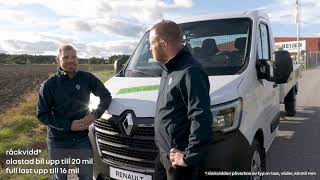 Renault Master ETech 100 electric  räckvidd med last [upl. by Ellicul]