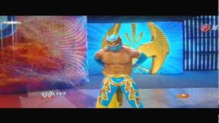 SIN CARA Mistico Primera aparicion en WWE RAW 040411 Audio Televisa [upl. by Naitsirhk]