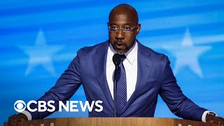 Watch Sen Raphael Warnock discusses Jan 6 in DNC remarks [upl. by Toulon327]