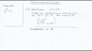 Matematik 1b och 1c Potensekvationer [upl. by Dinnage]