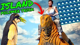 How to GET 10000s of POLYMER on The ISLAND in Ark Survival Ascended [upl. by Beckie]