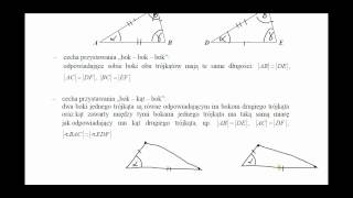 Przystawanie trójkątów cechy przystawania BKB KBK BBB własności kiedy zachodzi [upl. by Lladnar]