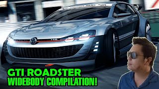 The Volkswagen GTI Roadster Vision  Widebody Kits amp Concepts Compilation [upl. by Acinnad]