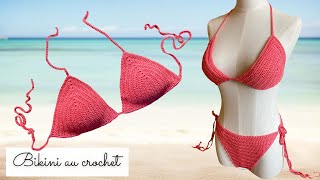 Comment faire un Haut de maillot de bain au crochet  Top Bikini  Toutes tailles de bonnet summer [upl. by Meter79]