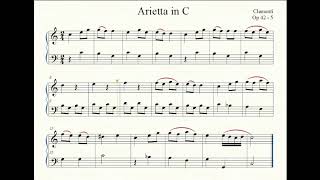 Level 5  Piano sight reading  Exercise 5  Arietta in C  Clementi  Op 425 [upl. by Katrine]