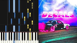 Rarin  Decals  Piano tutorial HARD  Cover by Moussetime [upl. by Thanasi]