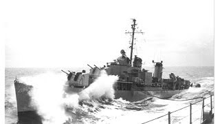 USS Myles C Fox DDR829 in Heavy Seas [upl. by Hubie]