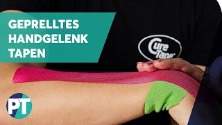 Geprelltes Handgelenk selbst tapen » Tape Anleitung » PhysioTape [upl. by Refinneg116]