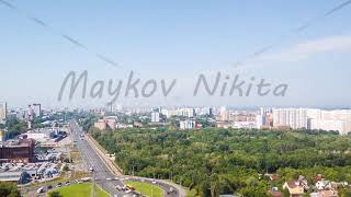 Samara Russia Summer day Cars on Moscow highway Panorama of Samara in summer TimeLapse Time [upl. by Inimak520]