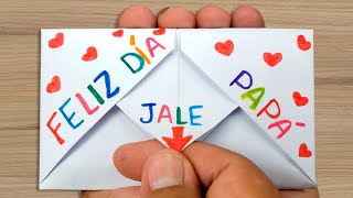 🥳Tarjeta con mensaje secreto para el día del padre 😘SURPRISE MESSAGE CARD FOR FATHERS DAY 🥰 [upl. by Madelene]