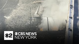 Bronx transformer fire impacting Amtrak service for am commute [upl. by Neyud32]