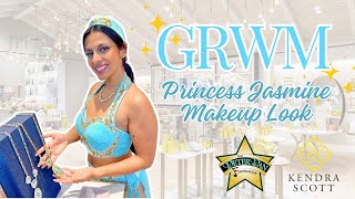 GRWM Princess Jasmine Look Disney Chit Chat  Kendra Scott Event [upl. by Whitby]