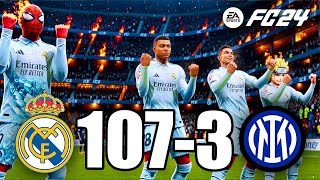 FIFA 24  RONALDO MESSI SPIDER MAN ALL STARS PLAYS TOGETHER  Real Madrid 1073 INTER [upl. by Questa147]