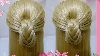 peinados recogidos faciles para cabello largo bonitos y rapidos con trenzas para chicas 💋 [upl. by Eicirtap]