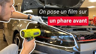 COMMENT POSER DU FILM POUR PHARES FACILEMENT  TUTO COMPLET [upl. by Savihc]