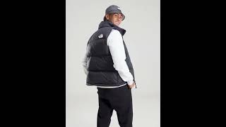 THE NORTH FACE Shiny Padded Nuptse Vest Black Men  JD Sports [upl. by Ahsini173]