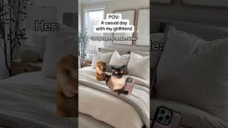 CAT MEMES 🐱A casual day with my girlfriend catmemes relatable relationship [upl. by Noraf]