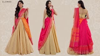 How To Drape Your Saree With A Lehenga  Silk Saree Hack [upl. by Terrej248]