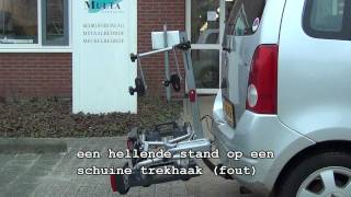 MovaNext fietsendrager  Instructie afstellen op een schuine trekhaak [upl. by Mosley496]