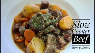 Beef Bourguignon in a slow cooker Come home to an amazing meal boeufbourguignon beefbourguignon [upl. by Ayram]