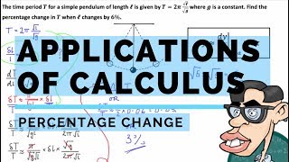 Applications of Differentiation  Incremental or Percentage Change Pendulum Problem [upl. by Jesselyn]