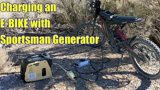 Sportsman GEN1000I 1000 Watt Inverter Generator TEST at 6500 Feet altitude Charing an Ebike Surron [upl. by Hillyer]