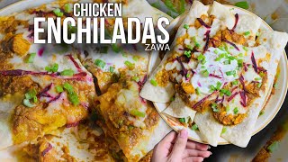 Chicken Enchiladas Mexican Enchiladas Recipe ZAWA [upl. by Reffinej693]