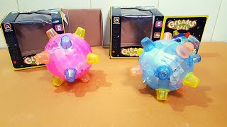 Unboxing and Review of Gleams Ball Plastic Dancing Jumping Vibrating Ball Toys for Kids [upl. by Elorak539]