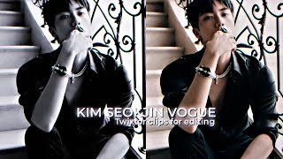 KIM SEOKJIN VOGUE  Twixtor clips for editing jin [upl. by Trebron]