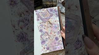 ASMR journal pastel purple🔮💜✨asmr journal journaling scrapbooking fyp diy journalwithme [upl. by Carlita]